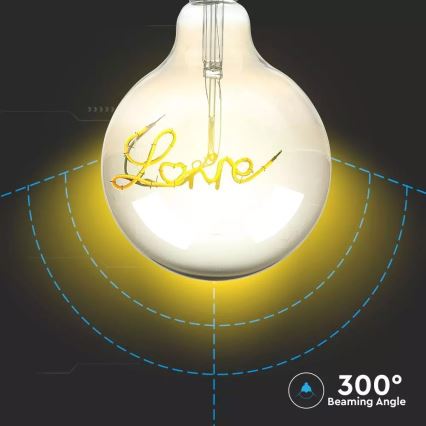 LED Dekoratīva gaismekļa spuldze FILAMENT G125 E27/5W/230V 2200K