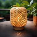 LED Dekoratīva galda lampa BOHO LED/2xAAA rotanga