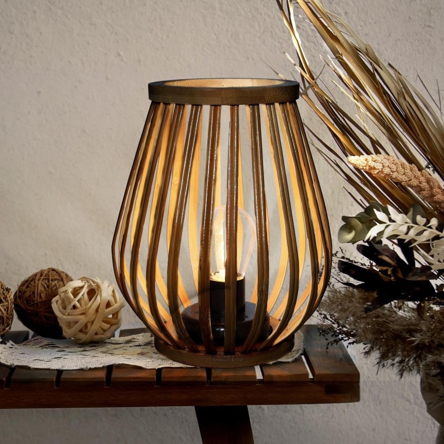 LED Dekoratīva galda lampa LED/2xAA bambusa