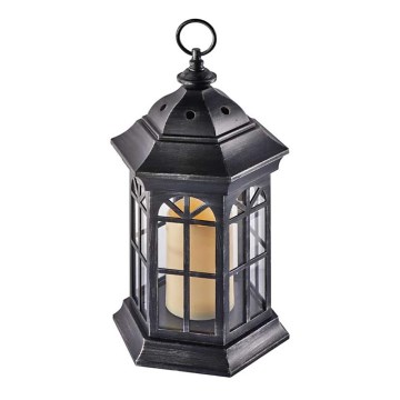 LED Dekoratīva laterna 1xLED/0,6W/3xAAA melns