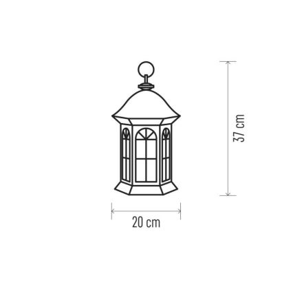 LED Dekoratīva laterna 1xLED/0,6W/3xAAA melns