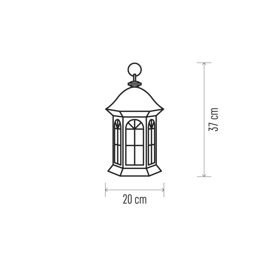 LED Dekoratīva laterna 1xLED/0,6W/3xAAA melns