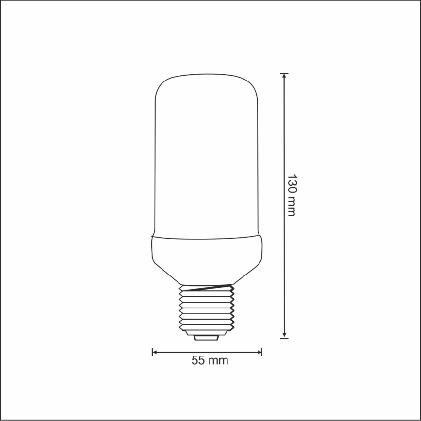 LED Dekoratīva spuldze FLAME T60 E27/3W/230V 1400K