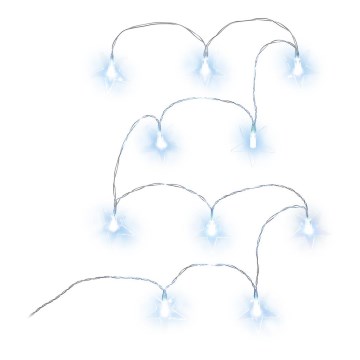 LED dekoratīvā virtene 10xLED/2xAA 1,8m auksti balta