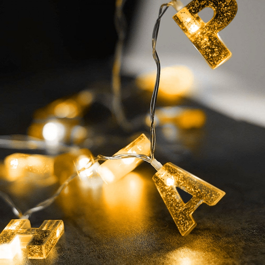 LED Dekoratīva virtene 13xLED/2xAA 2,16m silti balta