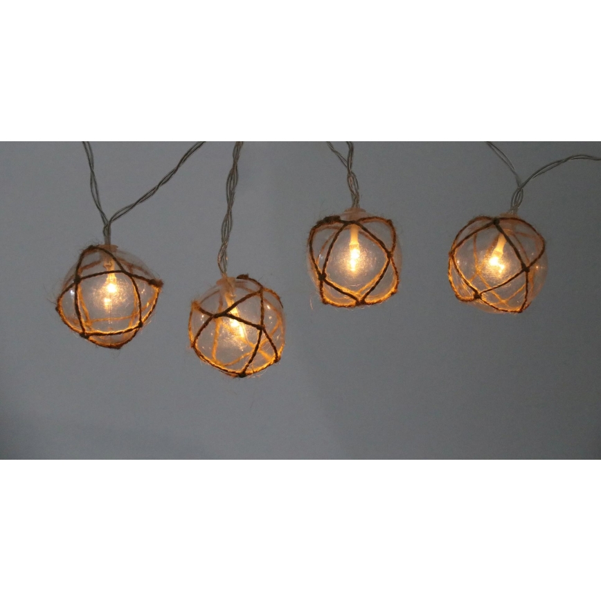 LED Dekoratīva virtene AHNE 10xLED/2xAA 2,1 m silti balta