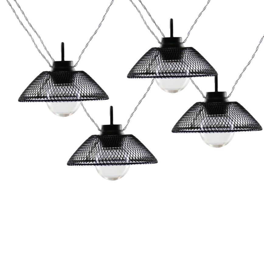 LED Dekoratīva virtene ASTRA 10xLED/2xAA 2,1 m melna