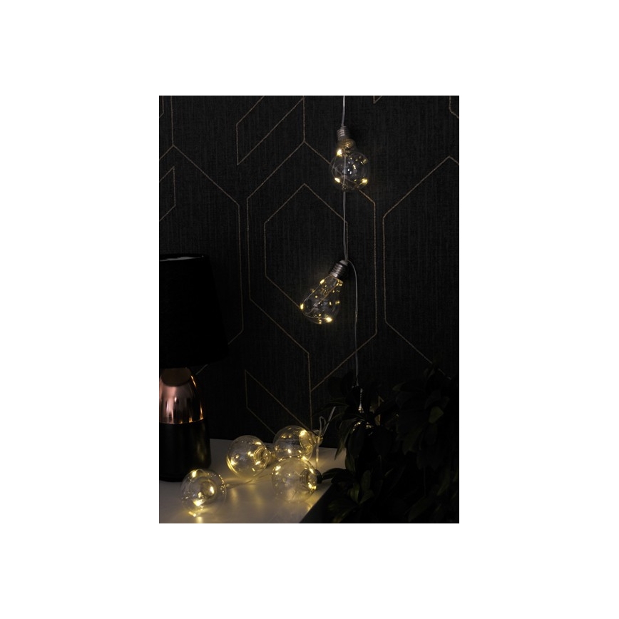 LED Dekoratīvā virtene SMOLDER 2,1 m 10xLED/2xAA
