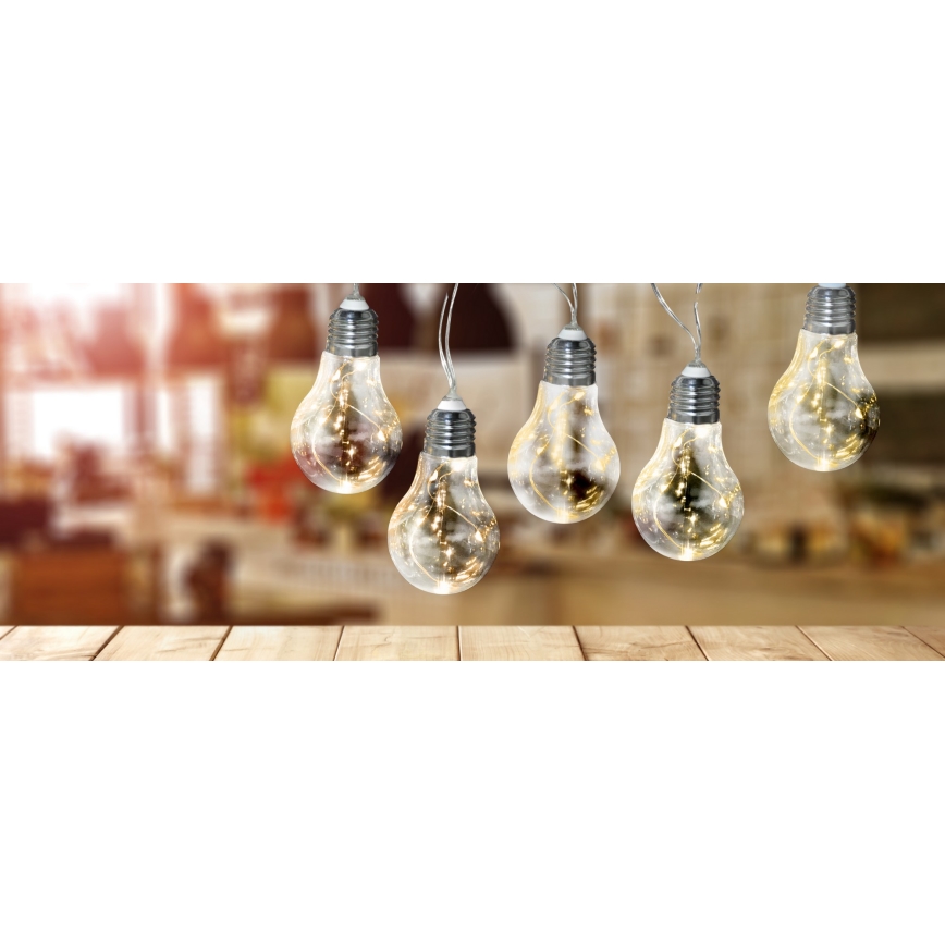 LED Dekoratīvā virtene SMOLDER 2,1 m 10xLED/2xAA