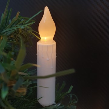 LED  dekoratīvs virtenis 10xLED/2xAA 1,65 m silti baltas svečītes