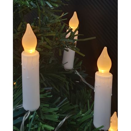 LED  dekoratīvs virtenis 10xLED/2xAA 1,65 m silti baltas svečītes