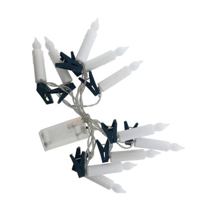 LED  dekoratīvs virtenis 10xLED/2xAA 1,65 m silti baltas svečītes