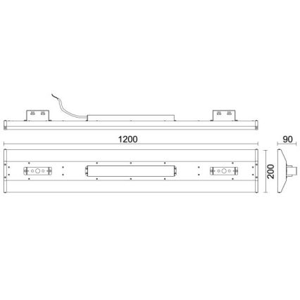 LED Dienasgaismas lampa High Bay LED/120W/230V 5000K 120 cm