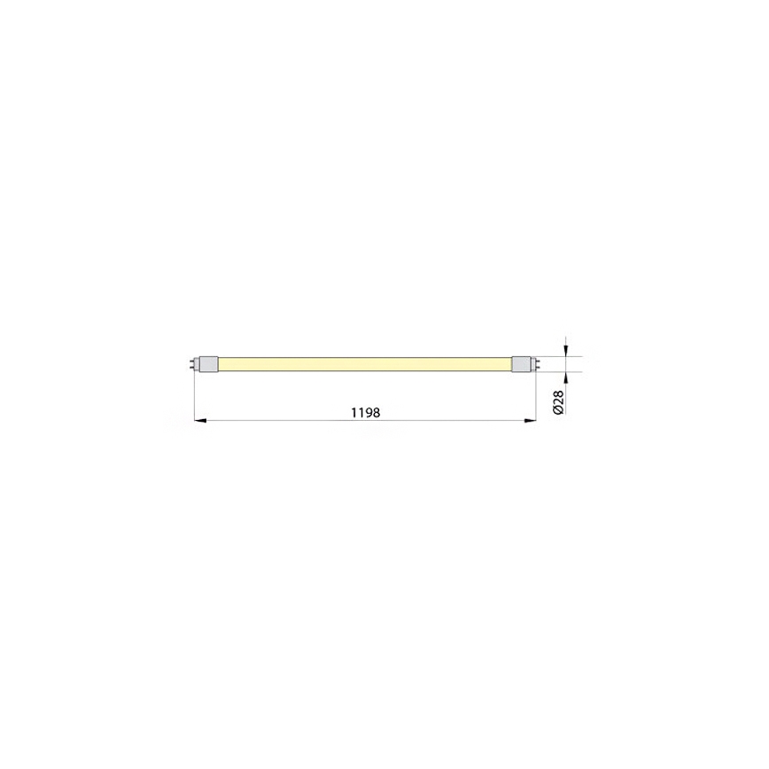 LED Dienasgaismas spuldze ECOSTER T8 G13/18W/230V 3000K 119,8 cm