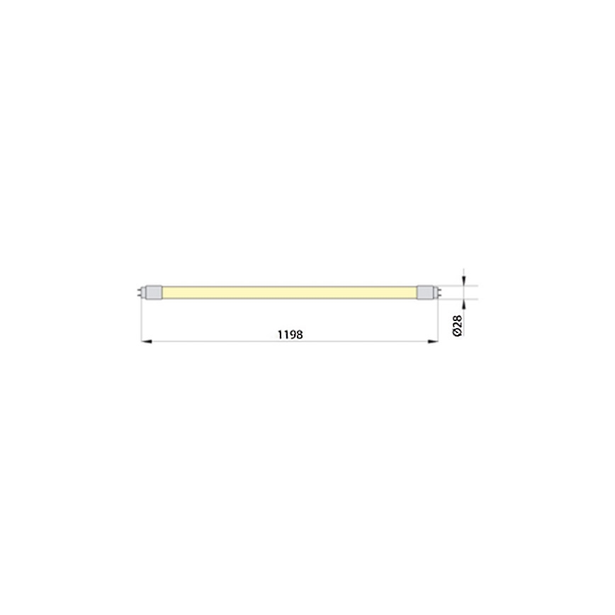 LED Dienasgaismas spuldze ECOSTER T8 G13/18W/230V 4000K 119,8 cm