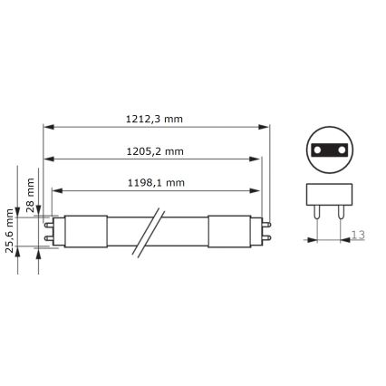 LED Dienasgaismas spuldze Philips MASTER T8 G13/16W/80V 6500K 120 cm