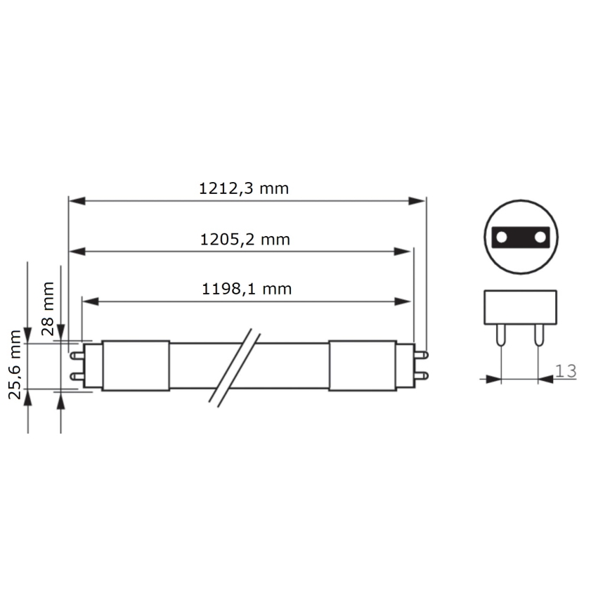 LED Dienasgaismas spuldze Philips MASTER T8 G13/16W/80V 6500K 120 cm