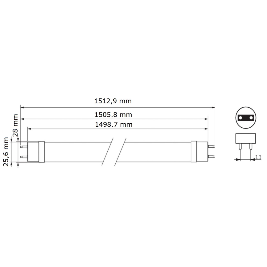 LED Dienasgaismas spuldze Philips MASTER T8 G13/24W/80V 6500K 150 cm