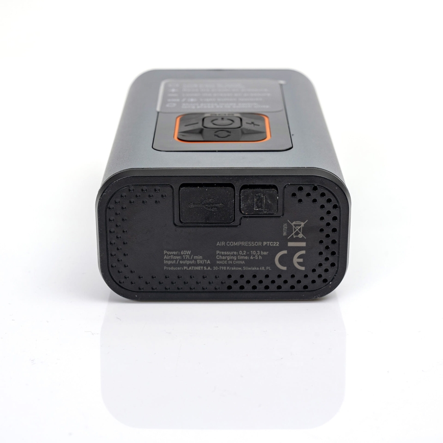 LED Digitālais kabatas kompresors 3in1 4000 mAh 5W melna