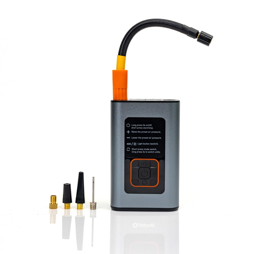 LED Digitālais kabatas kompresors 3in1 4000 mAh 5W melna