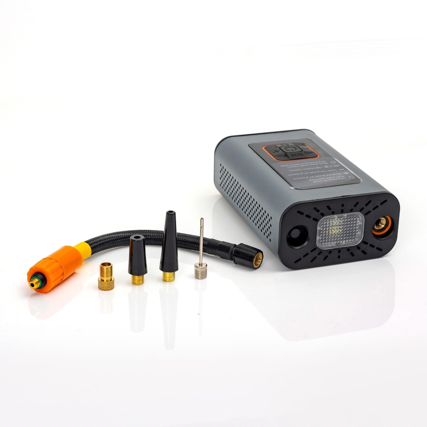 LED Digitālais kabatas kompresors 3in1 4000 mAh 5W melna