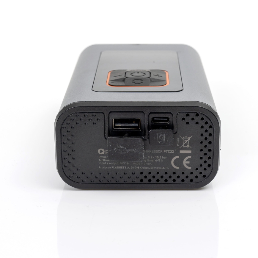 LED Digitālais kabatas kompresors 3in1 4000 mAh 5W melna