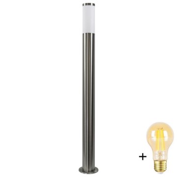 LED dimējama āra lampa LIVIA 1xE27/6W/230V 2700-6500K Wi-Fi 100 cm IP44 sudraba