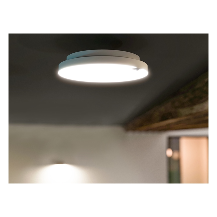 Regulējams LED griestu gaismeklis ar kustības un krēslas sensoru OLDA, LED/6/12/18W, 230V, Ø 23 cm