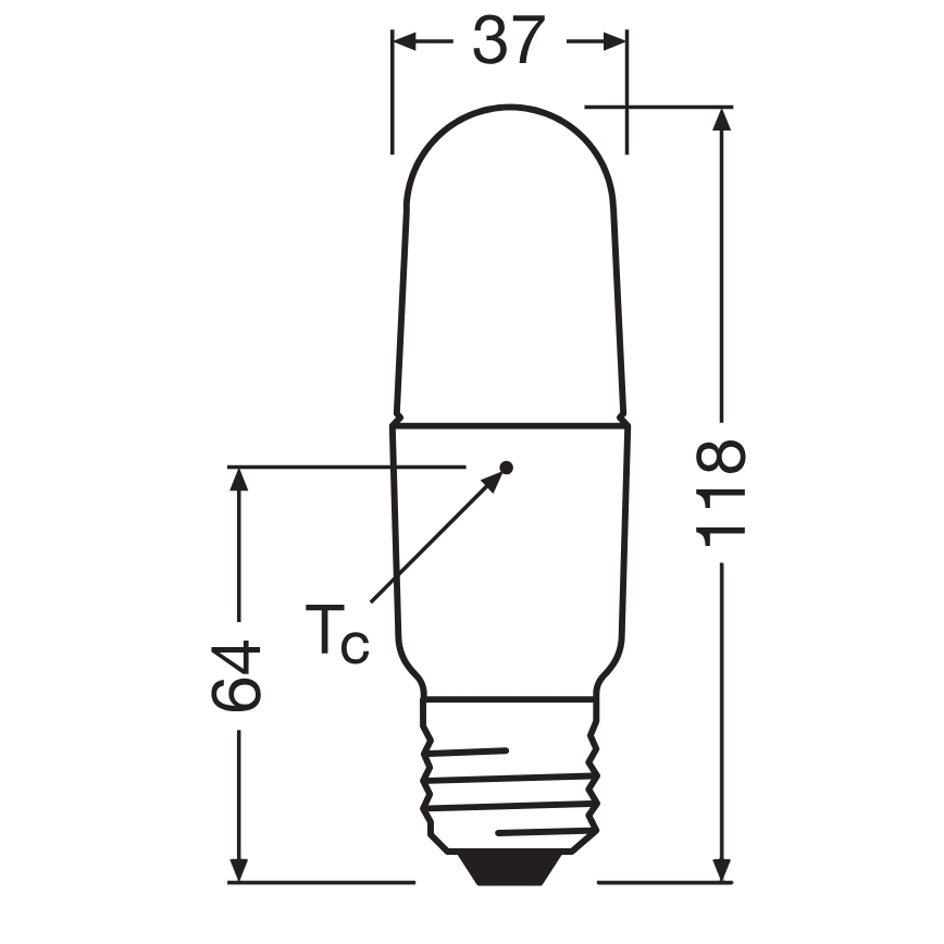 LED dimējama spuldze STICK E27/8,5W/230V 4000K - Osram