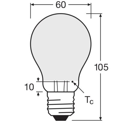 LED dimējama spuldze SUPERSTAR CLASSIC A60 E27/4,8W/230V 4000K - Osram