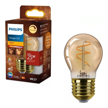 LED dimējama spuldze VINTAGE Philips P45 E27/3,1W/230V 2200K CRI 90