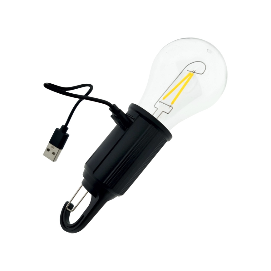 LED dimējams āra piekaramais uzlādējamais gaismeklis LED/3W/5V 400 mAh IP44