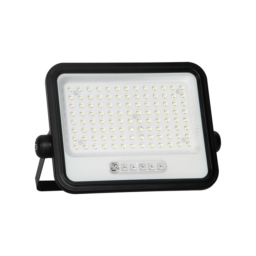 Regulējams LED saules prožektors LED/200W/3,2V 2000-8000K IP65 10000 mAh melns + tālvadības pults