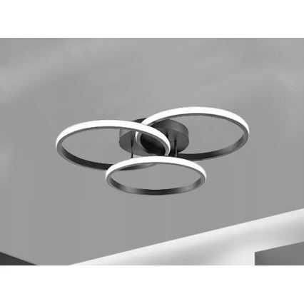 LED dimmējams griestu gaismeklis LED/70W/230V 3000-6500K melns + tālvadības pults