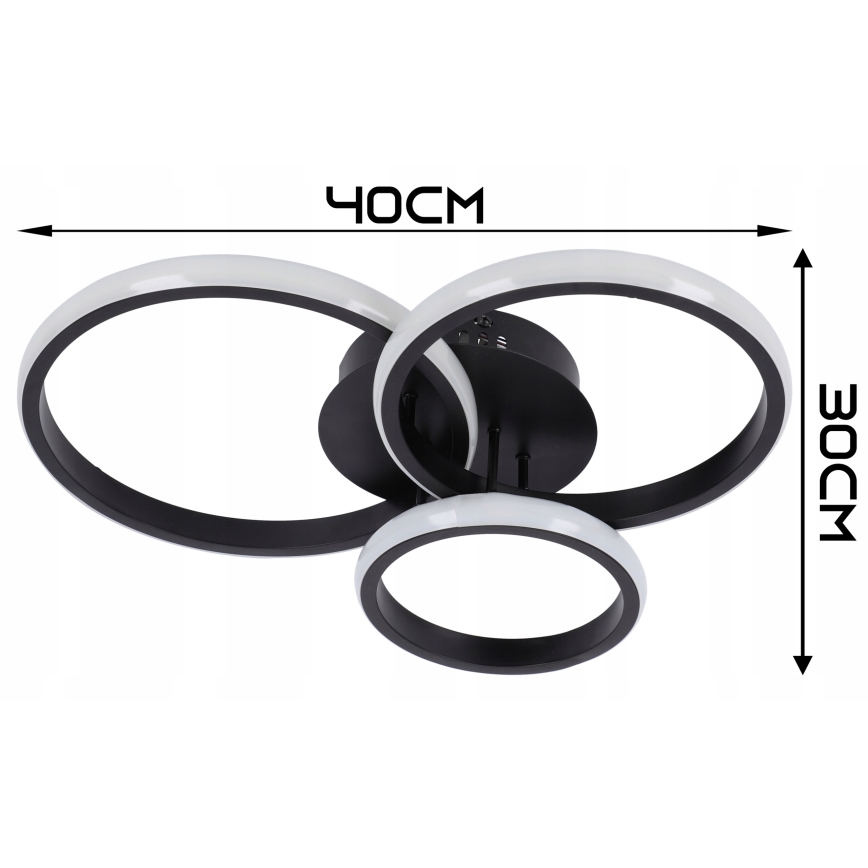 LED dimmējams griestu gaismeklis LED/70W/230V 3000-6500K melns + tālvadības pults