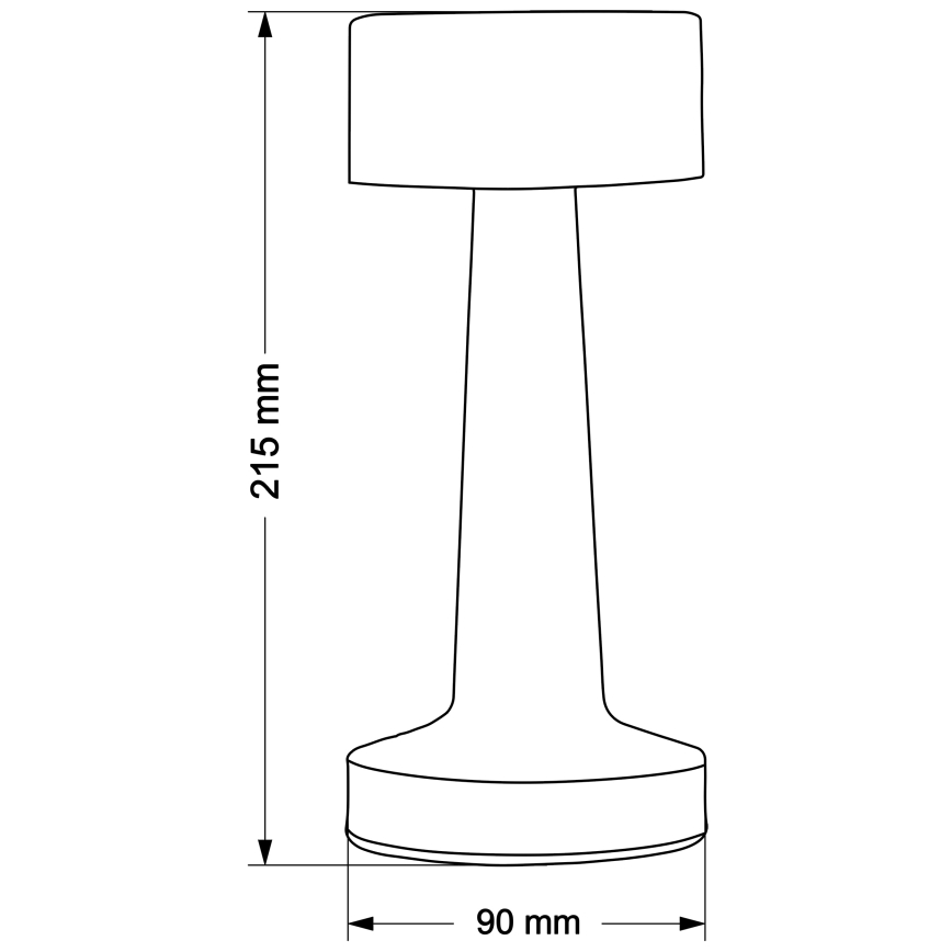 LED dimējama skārienjūtīga galda lampa SIMPLY LED/5V 2700/4000/6500K 800 mAh spīdīgs hroms