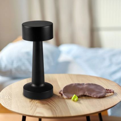 LED regulējama skārienjutīga galda lampa SIMPLY LED/5V 2700/4000/6500K 800 mAh melna