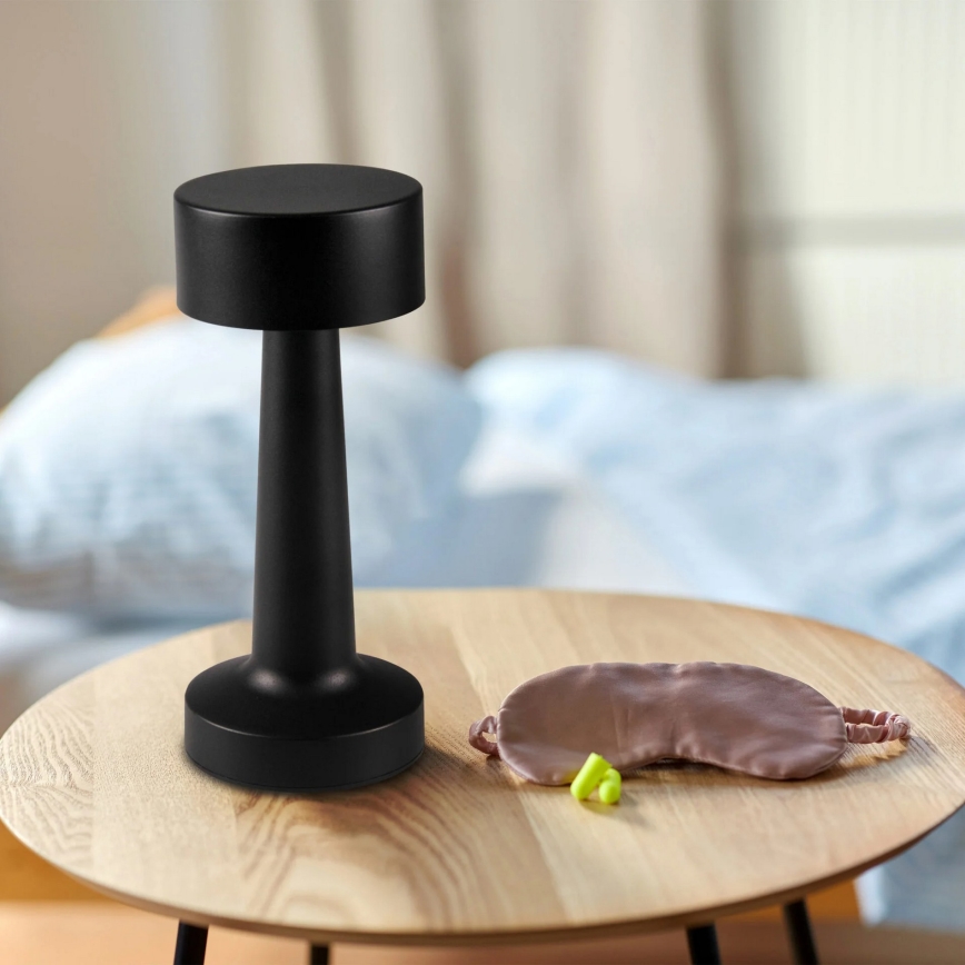 LED regulējama skārienjutīga galda lampa SIMPLY LED/5V 2700/4000/6500K 800 mAh melna