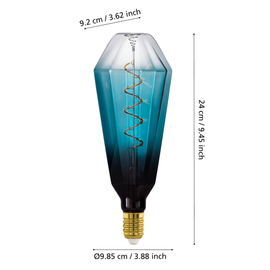 LED dimmējamā spuldze VINTAGE E27/4W/230V 2000K zila - Eglo 110235