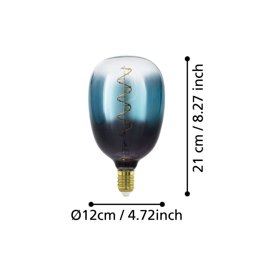 LED dimmējamā spuldze VINTAGE T120 E27/4W/230V 2000K zila - Eglo 110224