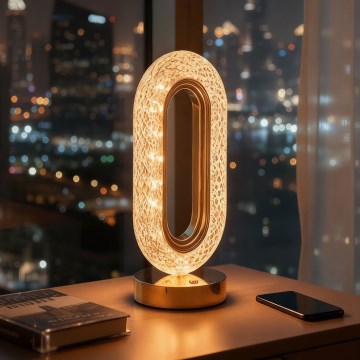 LED dimmējamā uzlādējamā galda lampa DUBAI LED/2W/5V 2700K/4000K/6500K 400 mAh zelta