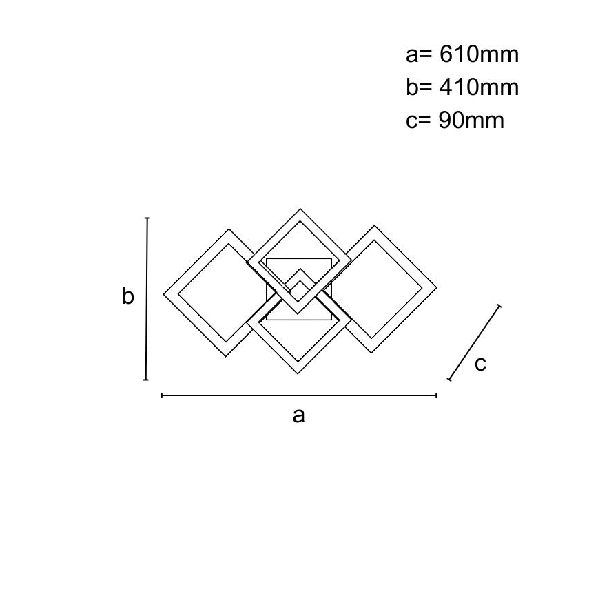 LED dimmējama virsmas uzstādāma griestu lustra LED/175W/230V 3000-6500K + tālvadības pults