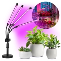 LED elastīga galda lampa ar regulējamu spilgtumu augu audzēšanai VITARO 4xLED/10W/230V melna