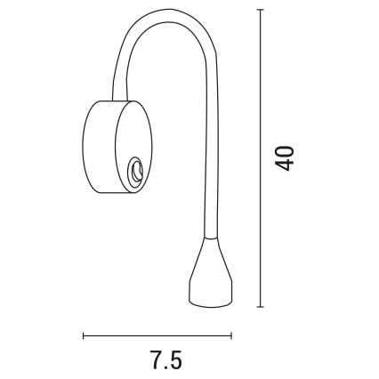 LED Elastīga maza lampa IONAS LED/3W/230V 3000K balta