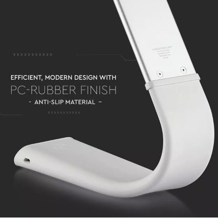 LED elastīga regulējama galda lampa LED/6,5W/5V 2000 mAh 3000K/4500K/6000K