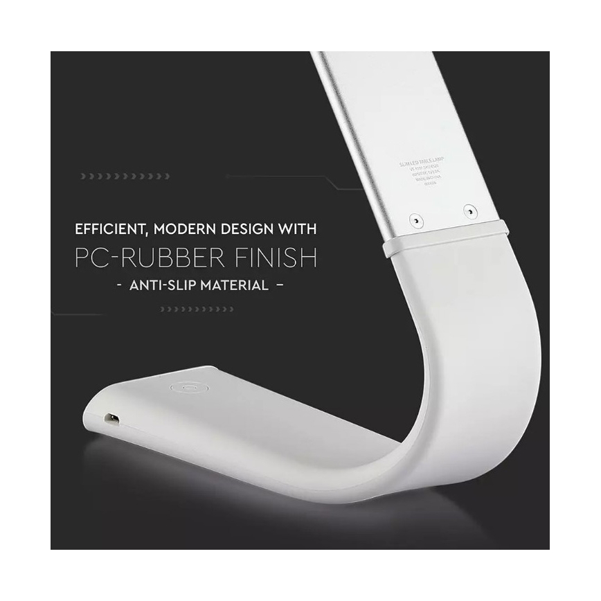 LED elastīga regulējama galda lampa LED/6,5W/5V 2000 mAh 3000K/4500K/6000K