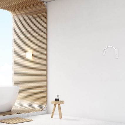 LED elastīga sienas lampiņa ar USB BASE LED/8W+LED/2W/230V balta