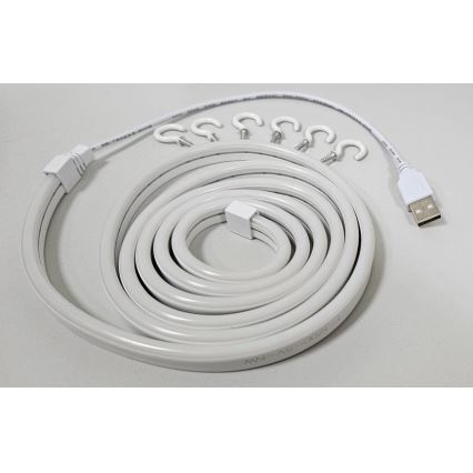 LED Elastīgs josla NEON LED/5V USB 1,8 m balta