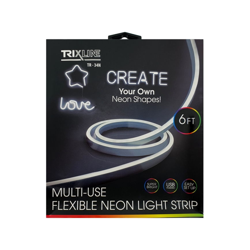 LED Elastīgs josla NEON LED/5V USB 1,8 m balta