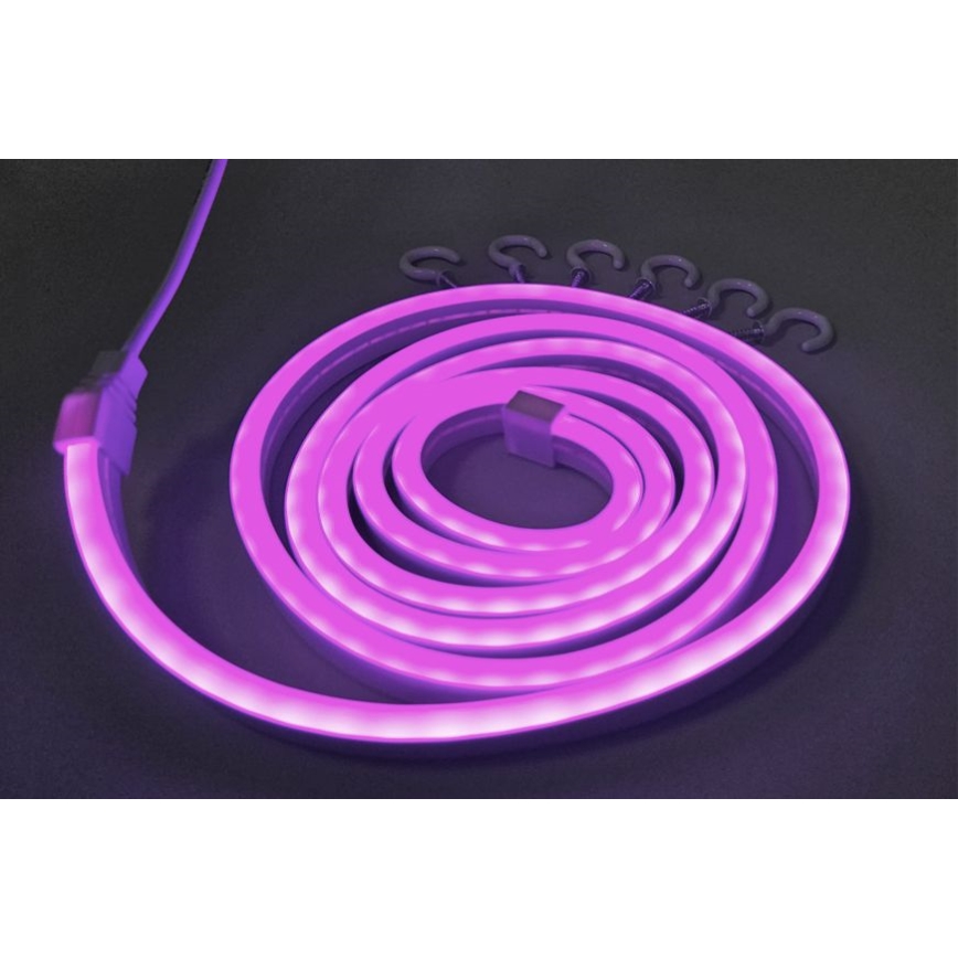 LED Elastīgs josla NEON LED/5V USB 1,8 m violeta